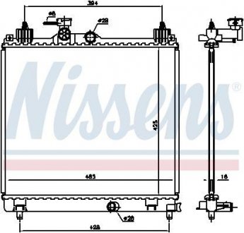 Радиатор двигателя SUZUKI IGNIS III 1.2/1.2H 10.16- NISSENS 606550