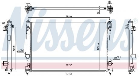 Фото автозапчастини радіатор охолодження TOYOTA CAMRY (2018) NISSENS 606786