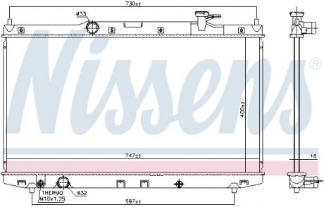 Фото автозапчасти радиатор двигателя HONDA ACCORD IX 3.5 09.12- NISSENS 606841 (фото 1)