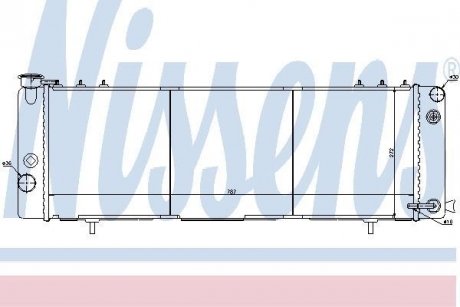 Фото автозапчастини радіатор, охолодження двигуна NISSENS 61001