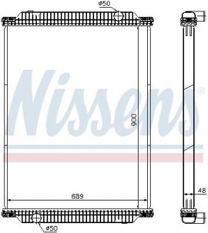 Фото автозапчасти радиатор двигателя (без рамы) SOLARIS BOVA FUTURA, MAGIQ MX300-XE315C 10.99- NISSENS 61448