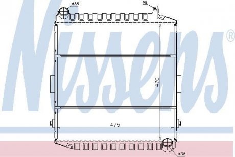 Фото автозапчасти радиатор двигателя DEUTZ FAHR AGROLUX F3L913 01.01-12.06 NISSENS 61450 (фото 1)