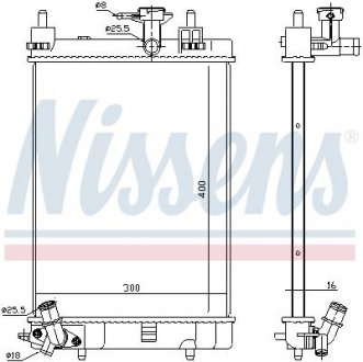 Фото автозапчасти радиатор двигателя (МКПП) DAIHATSU CUORE VII 1.0 04.07- NISSENS 617554