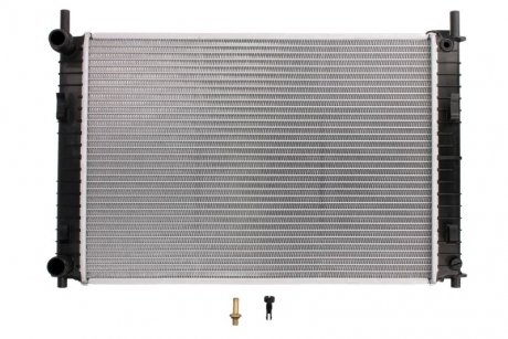 Радиатор двигателя (МКПП с монтажными элементами First Fit) FORD FIESTA V, FUSION; MAZDA 2 1.25-1.6 11.01-12.12 NISSENS 62027A (фото 1)