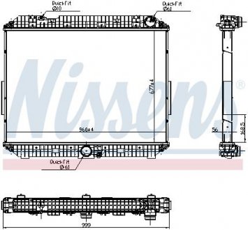 Фото автозапчасти радиатор двигателя (без рамы) MERCEDES ACTROS MP4/MP5, ANTOS, AROCS M936.992-OM936.916 07.11- NISSENS 6270030