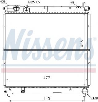 Фото автозапчасти радиатор двигателя (МКПП) SUZUKI SAMURAI 1.9D 11.98-12.04 NISSENS 64164