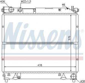 Фото автозапчасти радиатор двигателя SUZUKI VITARA 1.9D/2.0D 12.94-03.99 NISSENS 64178