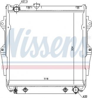 Фото автозапчасти радиатор двигателя TOYOTA LAND CRUISER 3.0D 05.93-05.96 NISSENS 646862