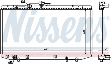 Фото автозапчасти радиатор двигателя TOYOTA STARLET 1.3 12.89-03.96 NISSENS 64843