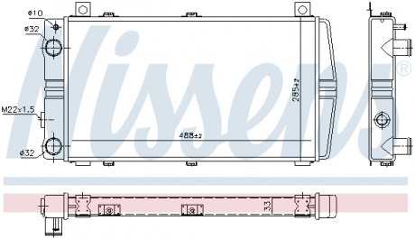 Фото автозапчасти радиатор двигателя WARTBURG 353, 353 TOURIST 1.3 09.88-05.91 NISSENS 648911