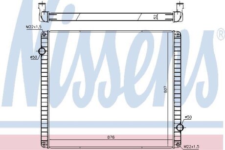 Фото автозапчасти радіатор NISSENS 65483