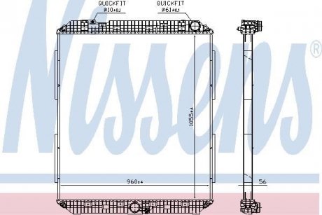 Фото автозапчасти радиатор двигателя (без рамы) MERCEDES ACTROS MP4/MP5, ANTOS, AROCS M936.992-OM936.916 07.11- NISSENS 671760