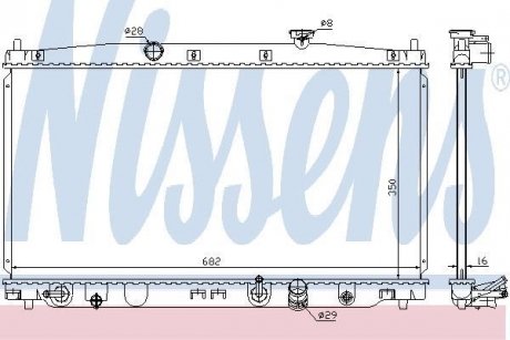 Фото автозапчасти радиатор двигателя HONDA INSIGHT 1.3H 04.09- NISSENS 68149