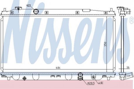 Фото автозапчастини радіатор двигуна HONDA JAZZ III 1.2/1.3/1.4 07.08- NISSENS 68150