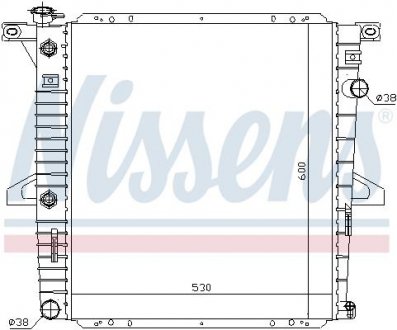 Фото автозапчастини радіатор двигуна FORD USA EXPLORER 4.0 03.95-08.02 NISSENS 69203