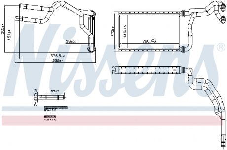 Фото автозапчасти радиатор отопителя MAZDA 3 09/13>18 NISSENS 707300