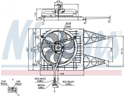Вентилятор радиатора AUDI;SEAT;SKODA; VW(пр-во) NISSENS 85249 (фото 1)