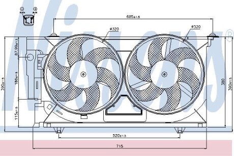 Фото автозапчасти вентилятор радіатора NISSENS 85321