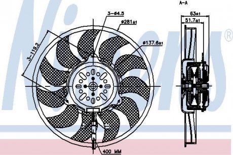 Вентилятор радіатора NISSENS 85692 (фото 1)