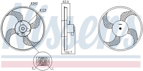 Фото автозапчастини вентилятор радіатора NISSENS 85928