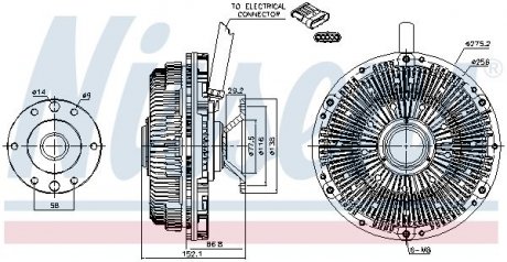 Віск муфта вентилятора DAF CF 85; DAF XF 105 NISSENS 86203 (фото 1)