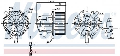 Вентилятор салону AUDI A4 ALLROAD B8, A4 B8, A5, Q5 1.8-4.2 06.07-05.17 NISSENS 87075 (фото 1)