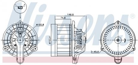 Фото автозапчастини вентилятор салону NISSENS 87564