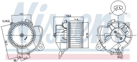 Фото автозапчастини вентилятор салону NISSENS 87574