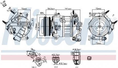 Фото автозапчастини компресор кондицiонера First Fit NISSENS 890796