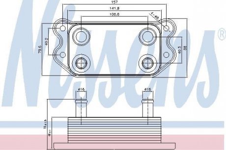 Масляный радиатор VOLVO C70 II, S40 II, V50 2.4/2.5 01.04-12.12 NISSENS 90676