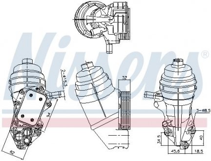 Фото автозапчастини охолоджувач мастила NISSENS 91320