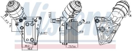 Фото автозапчасти chlodnica oleju astra h 1.9 cdti 05-10 NISSENS 91347