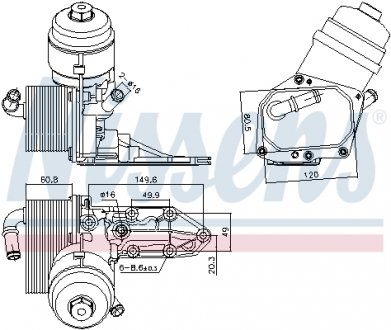 Фото автозапчастини радіатор оливний First Fit NISSENS 91424