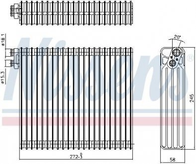 Фото автозапчасти испаритель кондиционера TOYOTA PRIUS, RAV 4 II 1.5H-2.0D 05.00-11.05 NISSENS 92343