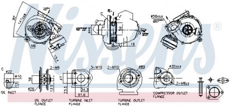 Турбокомпрессор (новый, с набором прокладок) BMW 3 (E46), X3 (E83) 2.0D 09.01-12.07 NISSENS 93140