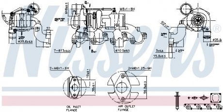 Фото автозапчастини турбокомпресор FORD MONDEO III 2.0D/2.2D 10.00-03.07 NISSENS 93204