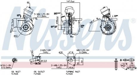 Фото автозапчасти турбокомпрессор OPEL ASTRA H, ASTRA H GTC 1.3D 04.05-10.10 NISSENS 93226