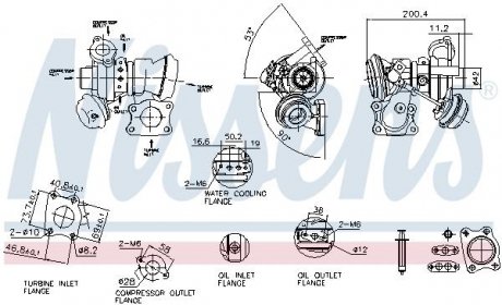 Фото автозапчастини турбокомпресор (Новий) CITROEN BERLINGO MULTISPACE, C3 AIRCROSS II, C3 II, C3 III, C3 PICASSO, C4 CACTUS, C4 GRAND PICASSO II, C4 II, C4 PICASSO II, C4 SPACETOURER, DS3, DS4 1.2 01.13- NISSENS 93283 (фото 1)