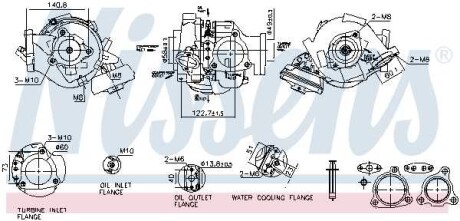 Фото автозапчасти turbosprezarka land cruiser 4.5 d4-d 07- NISSENS 93680