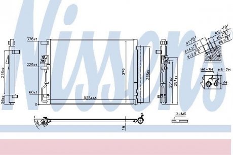 Радиатор кондиционера (с осушителем) HYUNDAI TUCSON; KIA SPORTAGE IV 1.6/2.0D 06.15- NISSENS 940771