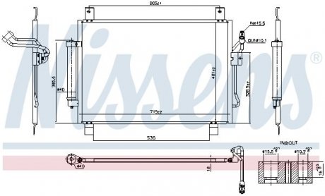 Фото автозапчасти радіатор кондиціонера First Fit NISSENS 940836 (фото 1)