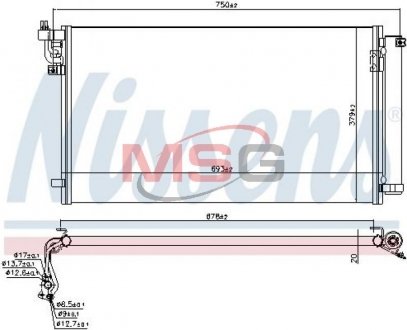 Фото автозапчасти ch£odnica klimatyzacji hyundai NISSENS 941157