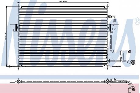 Радиатор кондиционера FORD MONDEO I 1.6-2.5 02.93-08.96 NISSENS 94189