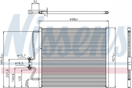 Радиатор кондиционера BMW 7 (E38) 2.5D-5.4 09.94-11.01 NISSENS 94275