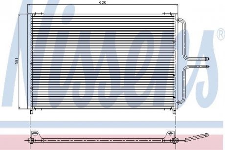 Радиатор кондиционера RENAULT AVANTIME, ESPACE III 2.0/3.0 11.96-05.03 NISSENS 94322 (фото 1)