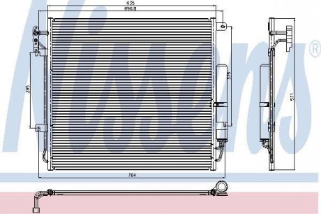 Радиатор кондиционера (с осушителем) LAND ROVER DISCOVERY III 4.0/4.4 07.04-09.09 NISSENS 94839 (фото 1)