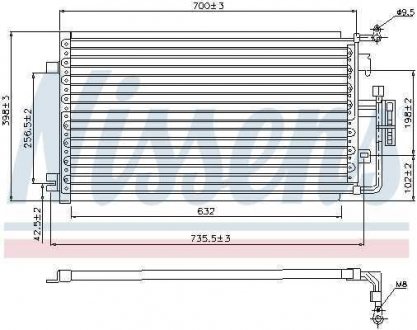 Фото автозапчасти радиатор кондиционера PONTIAC SUNFIRE 2.2 11.98-10.02 NISSENS 94846 (фото 1)