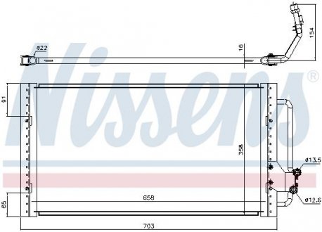 Фото автозапчасти радиатор кондиционера CHEVROLET BLAZER S10 4.3 01.94-09.05 NISSENS 94939