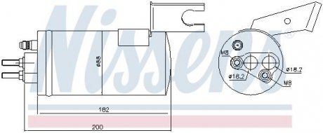 Осушувач кондиціонера CHRYSLER PT CRUISER 1.6-2.4 06.00-12.10 NISSENS 95368