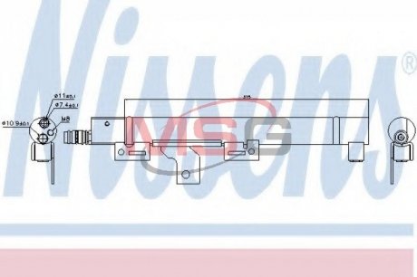 Осушувач кондиціонера VOLVO XC90 I 2.4D-4.4 10.02-12.14 NISSENS 95492